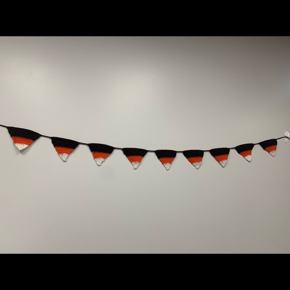 Garland Fall Thanksgiving Candy Corn New Nine Handmade Crochet